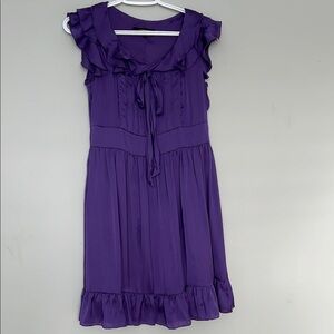BRIGHT PURPLE FRILLS SIZE SMALL DRESS